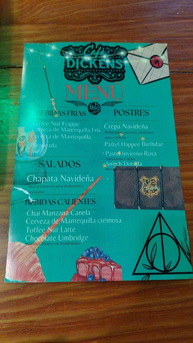 Café Dickens Menu - Image 1