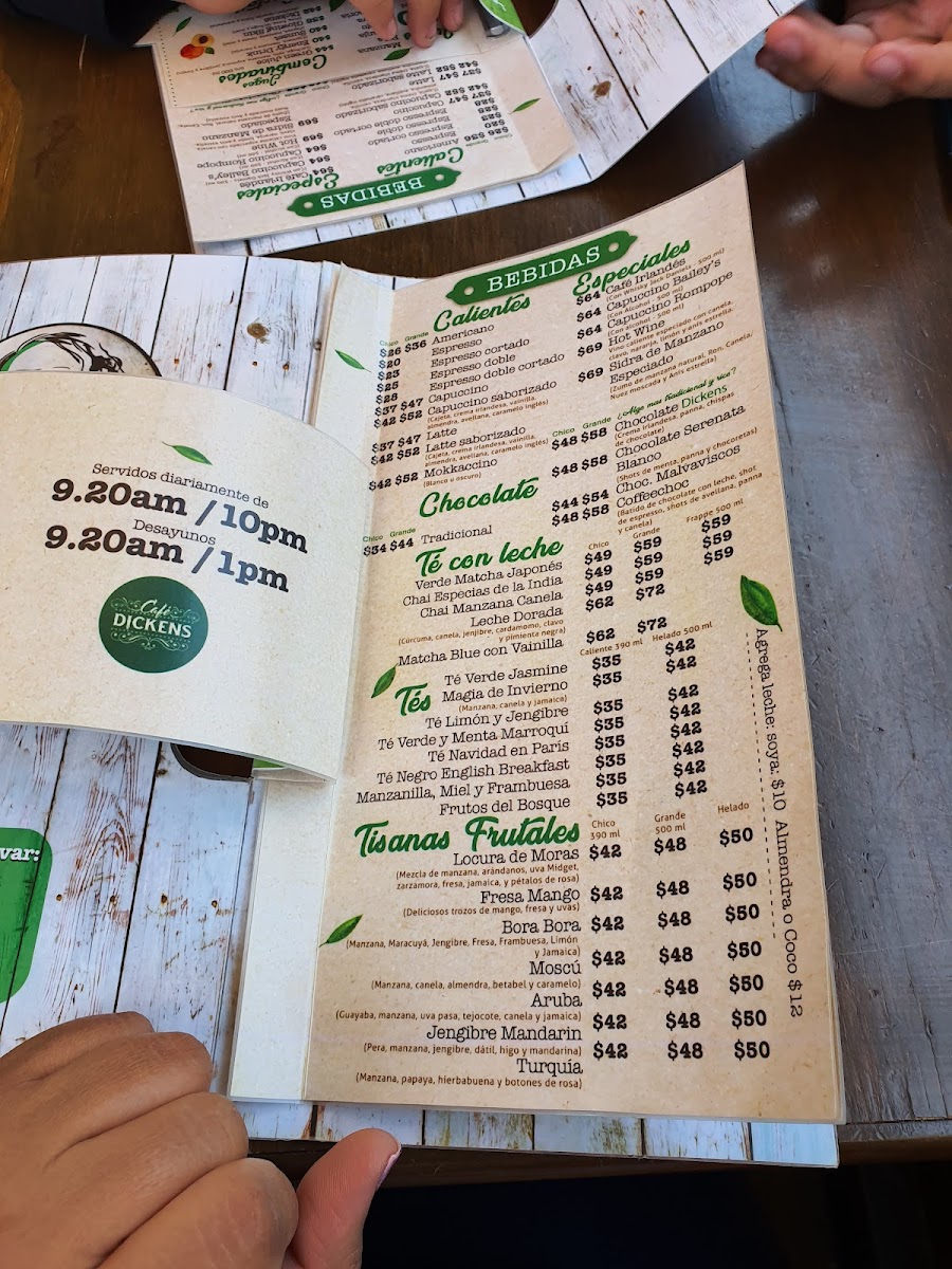 Café Dickens Menu - Image 3