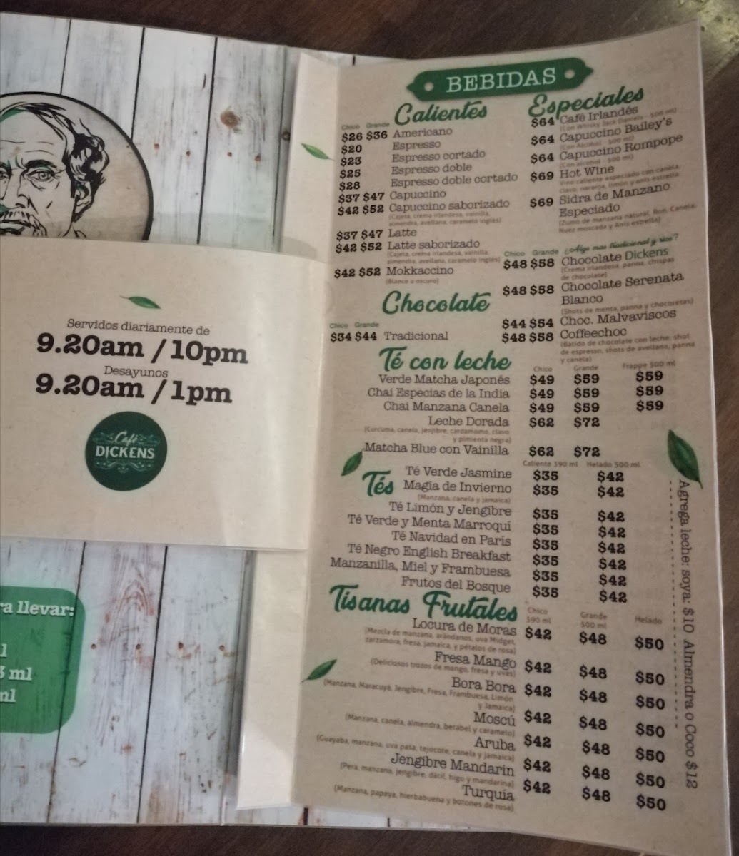 Café Dickens Menu - Image 5